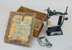 Antique Smith & Egge Automatic Toy Sewing Machine / TSM in the Box