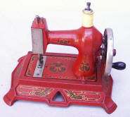 F.W. 
	Muller No. 19 Handcrank Antique Sewing Machine in RED!