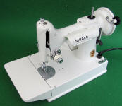 1968 White Singer Featherweight 221K Sewing Machine (EW067745)