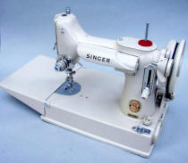 Tan Singer Featherweight Sewing Machine